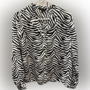 Banana Republic factory zebra print blouse